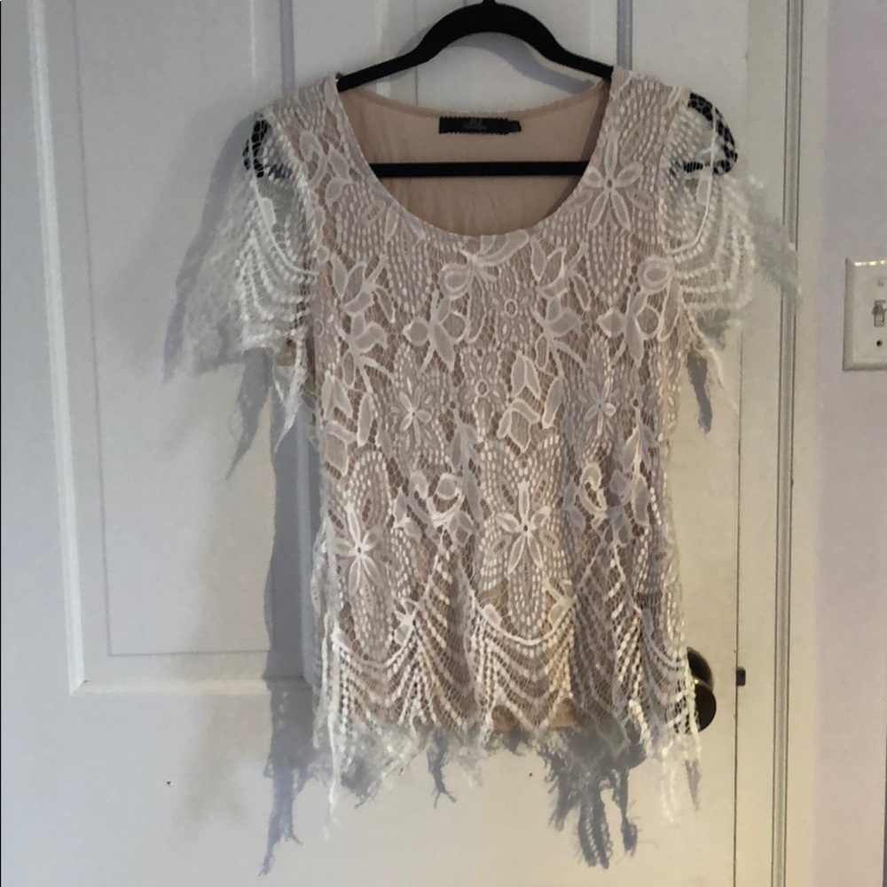 Ivory lace blouse